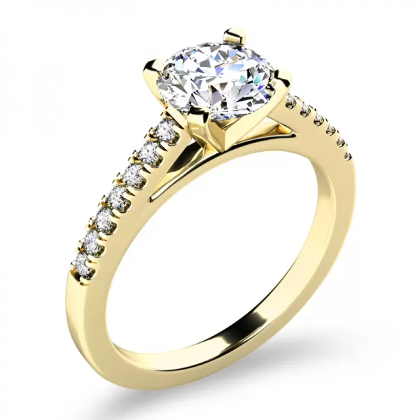 Zásnubní prsten žluté zlato 585/1000 přírodní diamanty 1.04 ct G/SI ZP-10960-ZL-DIA
