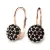 Náušnice růžové zlato 585/1000 přírodní diamanty 10955-CV-Black