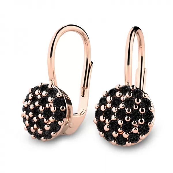 Diamantové náušnice z bílého zlata 10955-CV-Black