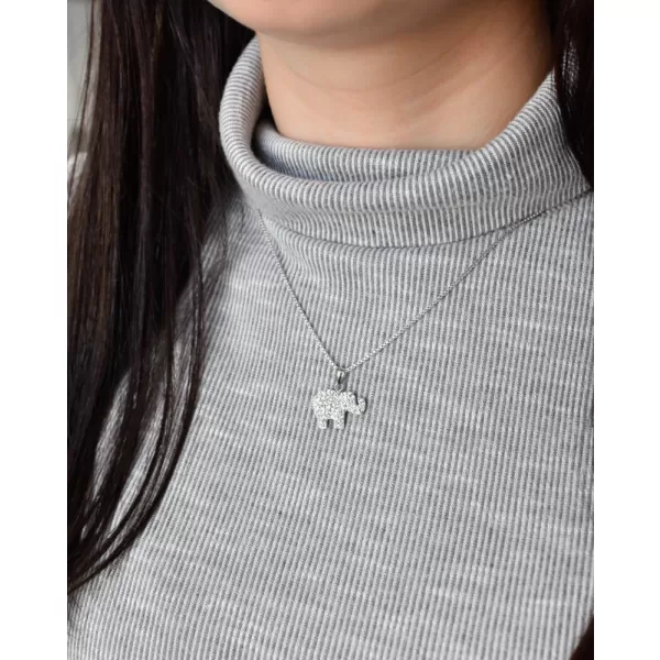 Stříbrný přívěsek s krystaly Swarovski bílý slon 34247.1