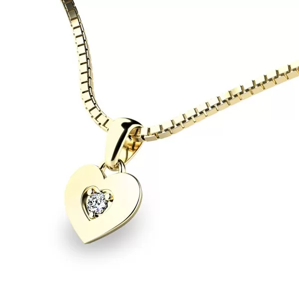 Zlatý přívěšek srdce 10874-ZL-ZIR