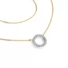 Náhrdelník kroužek s diamanty 10982-NH01-ZLB-DIA