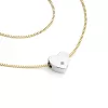 Náhrdelník srdce s diamantem 10979-NH01-ZLB-DIA