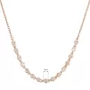 Pozlacený stříbrný ROSE náhrdelník s malými zirkony 12094.1 crystal