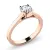Dámský prsten růžové zlato 585/1000 přírodní diamant 0.62 ct G/SI 10966-CV-DIA