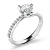 Zásnubní prsten bílé zlato 585/1000 přírodní diamanty 0.754 ct ZP-10964-B-DIA