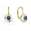 Pozlacené stříbrné náušnice s modrým zirkonem 11510.3 blue