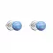 Stříbrné náušnice pecky se syntetickým opálem světle modré kulaté 11246.3 lt.blue