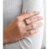 Stříbrný prsten s krystaly černý 35001.5 hematite