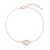 Pozlacený stříbrný ROSE náramek kroužky se zirkony 13033.1 crystal