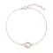Pozlacený stříbrný ROSE náramek kroužky se zirkony 13033.1 crystal