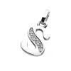 Přívěsek písmeno S bílé zlato 585/1000 přírodní diamanty 0.018 ct G/SI 10982-00-B-DIA-S