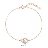 Pozlacený stříbrný ROSE náramek kroužky se zirkony 13033.1 crystal