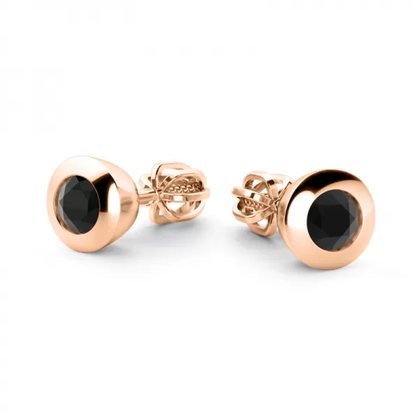 Zlaté náušnice s diamanty 0,50 ct 10976-CV-Black