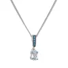 Stříbrný náhrdelník luxusní s pravými minerálními kameny modrý 12082.3 london nano, sky topaz