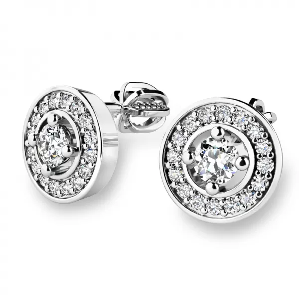 Náušnice bílé zlato 585/1000, přírodní diamanty 0.340ct, 10921-B-DIA