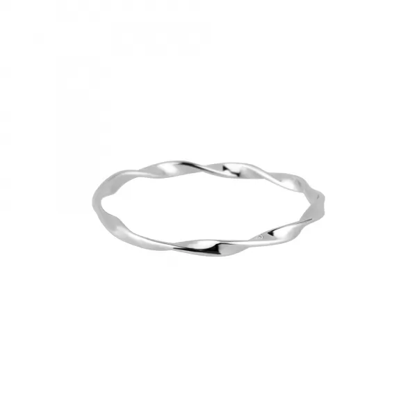 Stříbrný prsten kroucený 65013