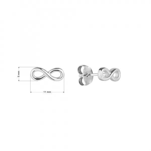 Stříbrné náušnice nekonečno 61048