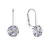 Stříbrné náušnice visací s krystaly Swarovski fialové malé 31321.3 violet