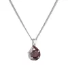 Stříbrný náhrdelník luxusní s pravými minerálními kameny rudá slza 12089.3 garnet