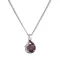 Stříbrný náhrdelník luxusní s pravými minerálními kameny rudá slza 12089.3 garnet