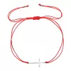 Kabbalah náramek se stříbrným křížkem 13045.3 red