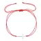 Kabbalah náramek se stříbrným křížkem 13045.3 red