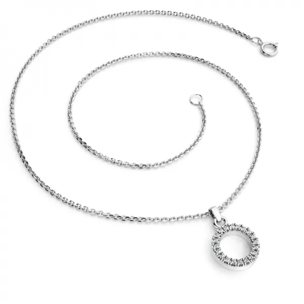 Kroužek z bílého zlata s diamanty 10972-B-DIA