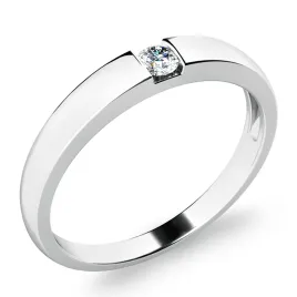 Dámský prsten bílé zlato 585/1000 přírodní diamant 0.055 ct G/SI 10978-B-DIA