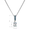 Stříbrný náhrdelník luxusní s pravými minerálními kameny modrý 12082.3 london nano, sky topaz