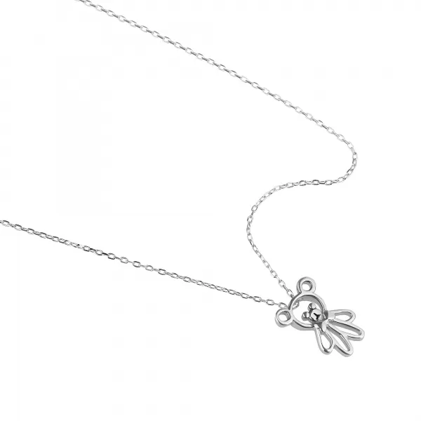 Stříbrný náhrdelník medvídek 62023