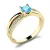 Dámský prsten žluté zlato 585/1000 přírodní diamant G/SI s topaz 10998-ZL-TPZ
