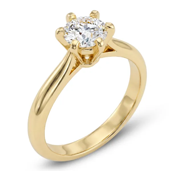 Dámský prsten žluté zlato 585/1000 přírodní diamant 0.620ct G/SI 10999-ZL-DIA