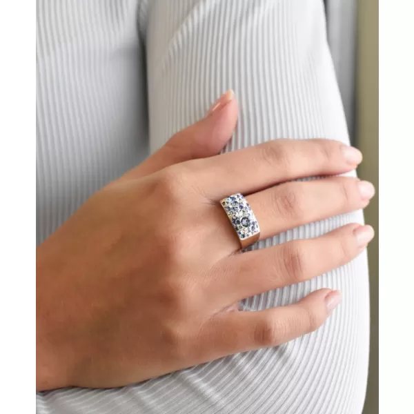 Stříbrný prsten s krystaly Swarovski fialový 35014.3 violet