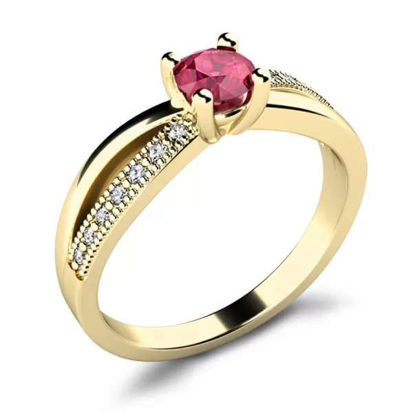 Diamantový prsten ze zlata 10998-ZL-RUB