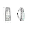 Stříbrné náušnice luxusní se syntetickým opálem a zirkony 11535.1 white