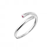 Stříbrný prsten s růžovým zirkonem 15010.3 UNI fuchsia