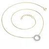 Náhrdelník kroužek s diamanty 10982-NH01-ZLB-DIA