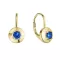 Pozlacené stříbrné náušnice s modrým zirkonem 11510.3 blue