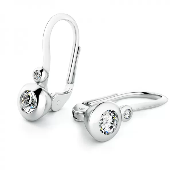 Zlaté náušnice s diamanty 10984-B-DIA