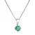 Stříbrný náhrdelník s pravým minerálním kamenem zelený 12080.3 emerald