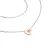 Dámský náhrdelník zlato mix 585/1000 přírodní diamant srdce s Champagne 10874-NH01-BCV-Champ