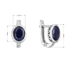 Stříbrné náušnice s pravými minerálními kameny temně modré 11493.3 dark sapphire