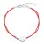 Kabbalah náramek se stříbrným srdcem 13049.3 red