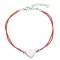 Kabbalah náramek se stříbrným srdcem 13049.3 red