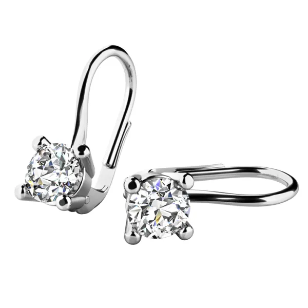 Dámské náušnice bílé zlato 585/1000 přírodní diamant 0.660 ct G/SI 10827-450-B-DIA