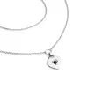 Náhrdelník srdce s diamantem 10874-NH05-B-Black