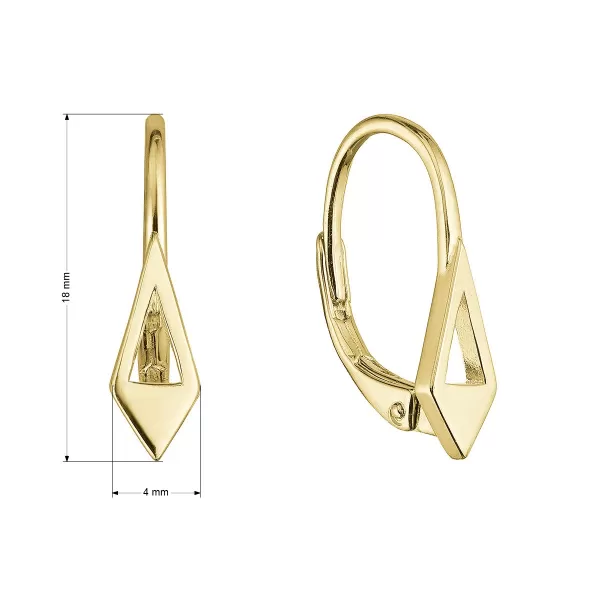 Pozlacené stříbrné náušnice 61024