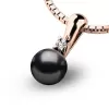 Perlový přívěsek s diamantem 10891-CV-DIA-Black