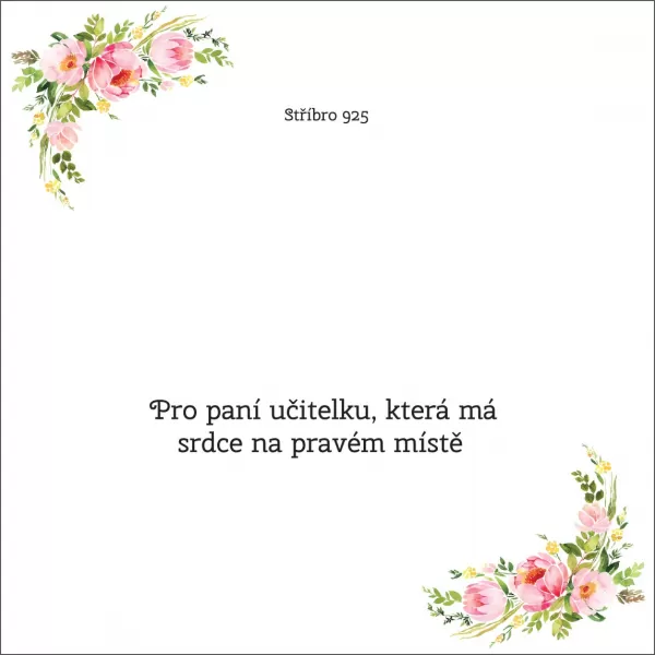 Pro paní učitelku, která má srdce na pravém místě - OB13